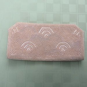 Vintage Beaded Clutch Ivory